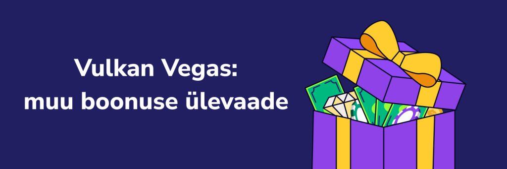 Vulkan Vegas:
muu boonuse ülevaade